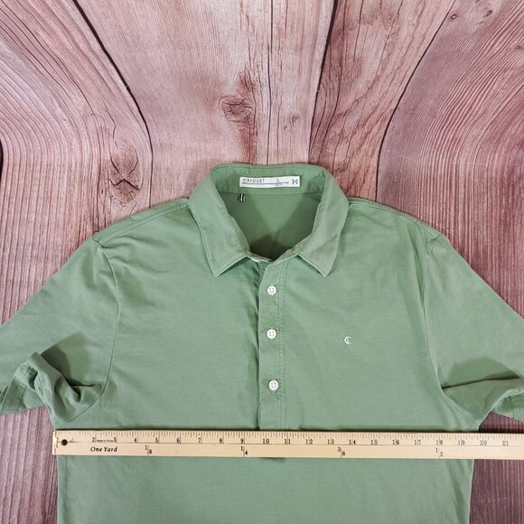 Criquet Slim Fit Mens Large Green Short Sleeve Golf Polo Shirt Green Stretch - Picture 8 of 9